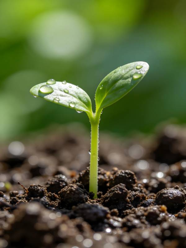 嫩芽破土而出图片