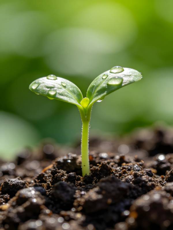嫩芽破土 生机盎然图片