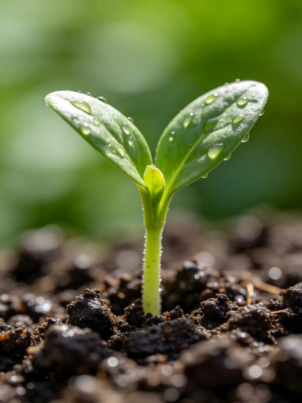 嫩芽破土而出图片