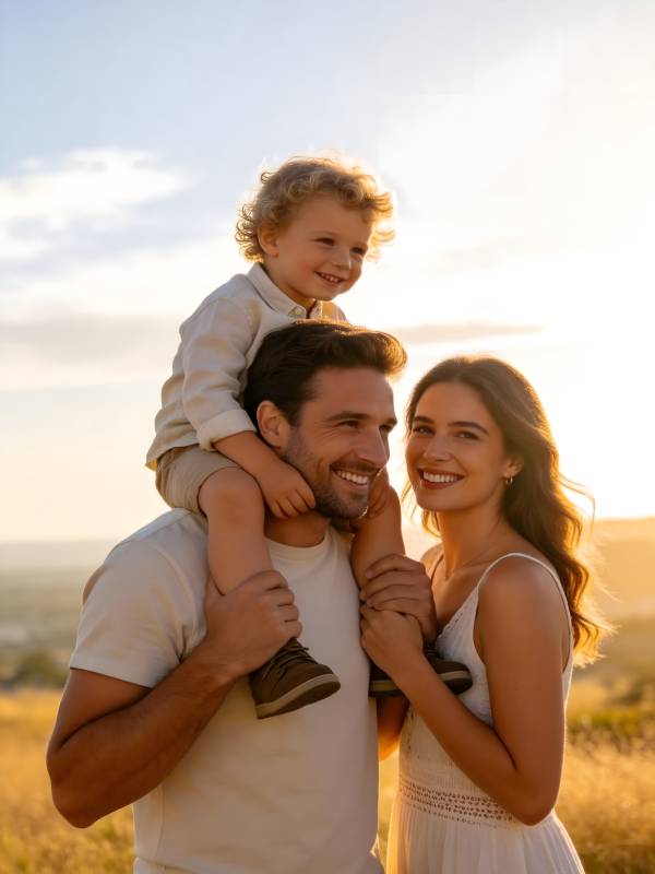 幸福一家三口图片