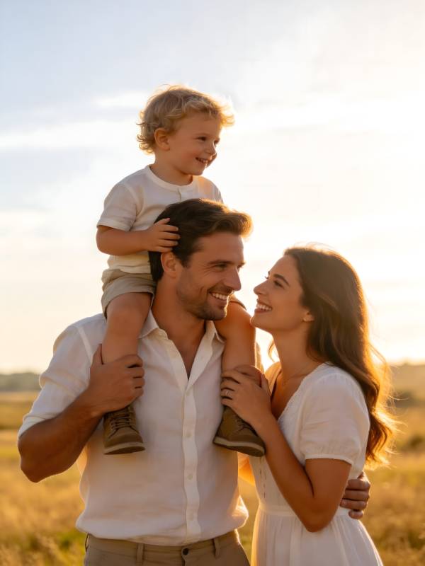 幸福一家三口图片