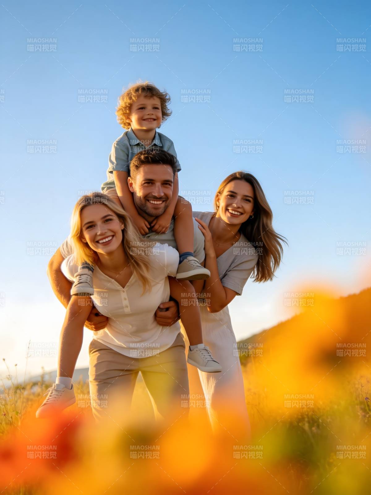 幸福家庭田野时光图片
