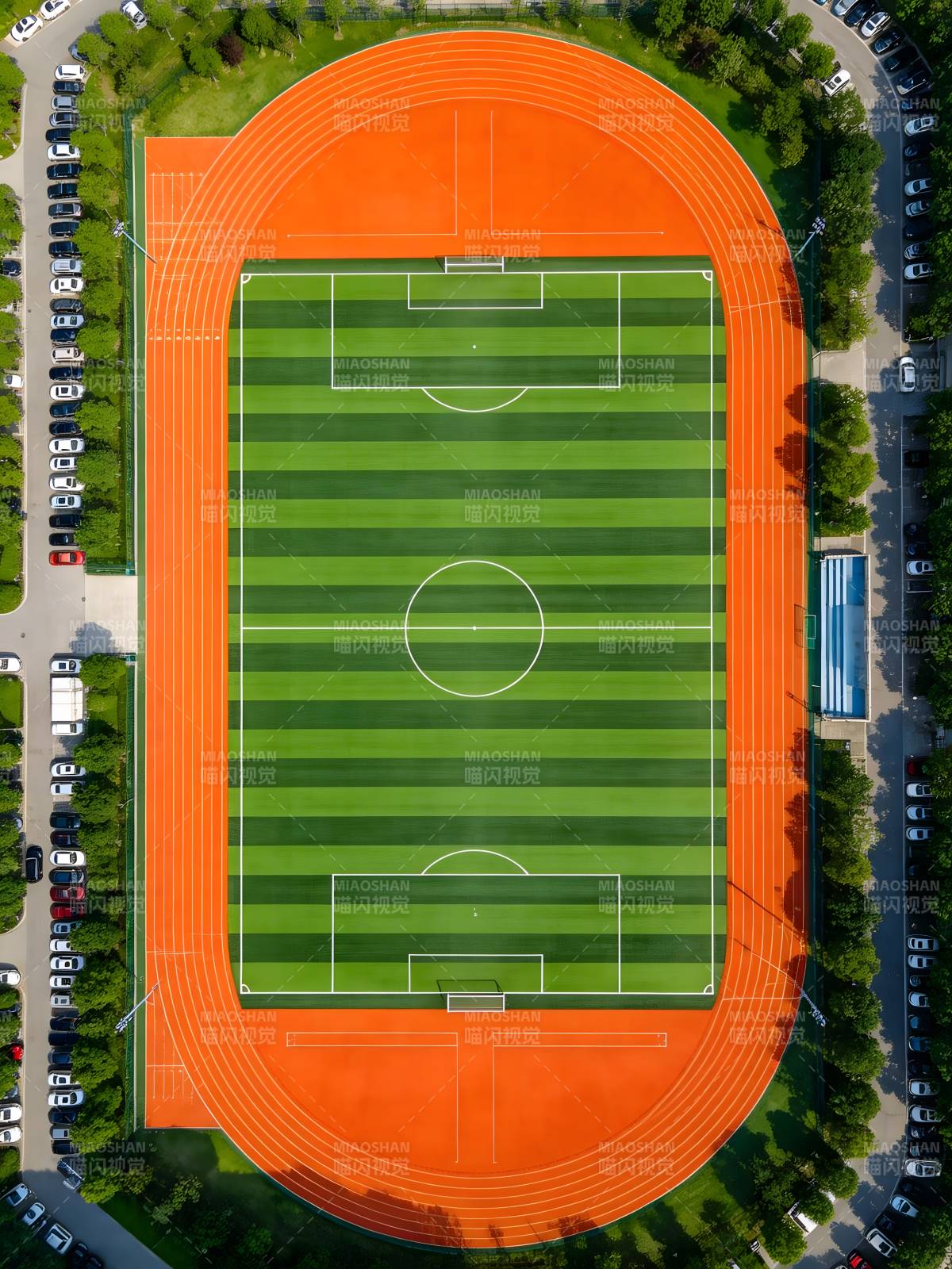 空中俯瞰体育场图片