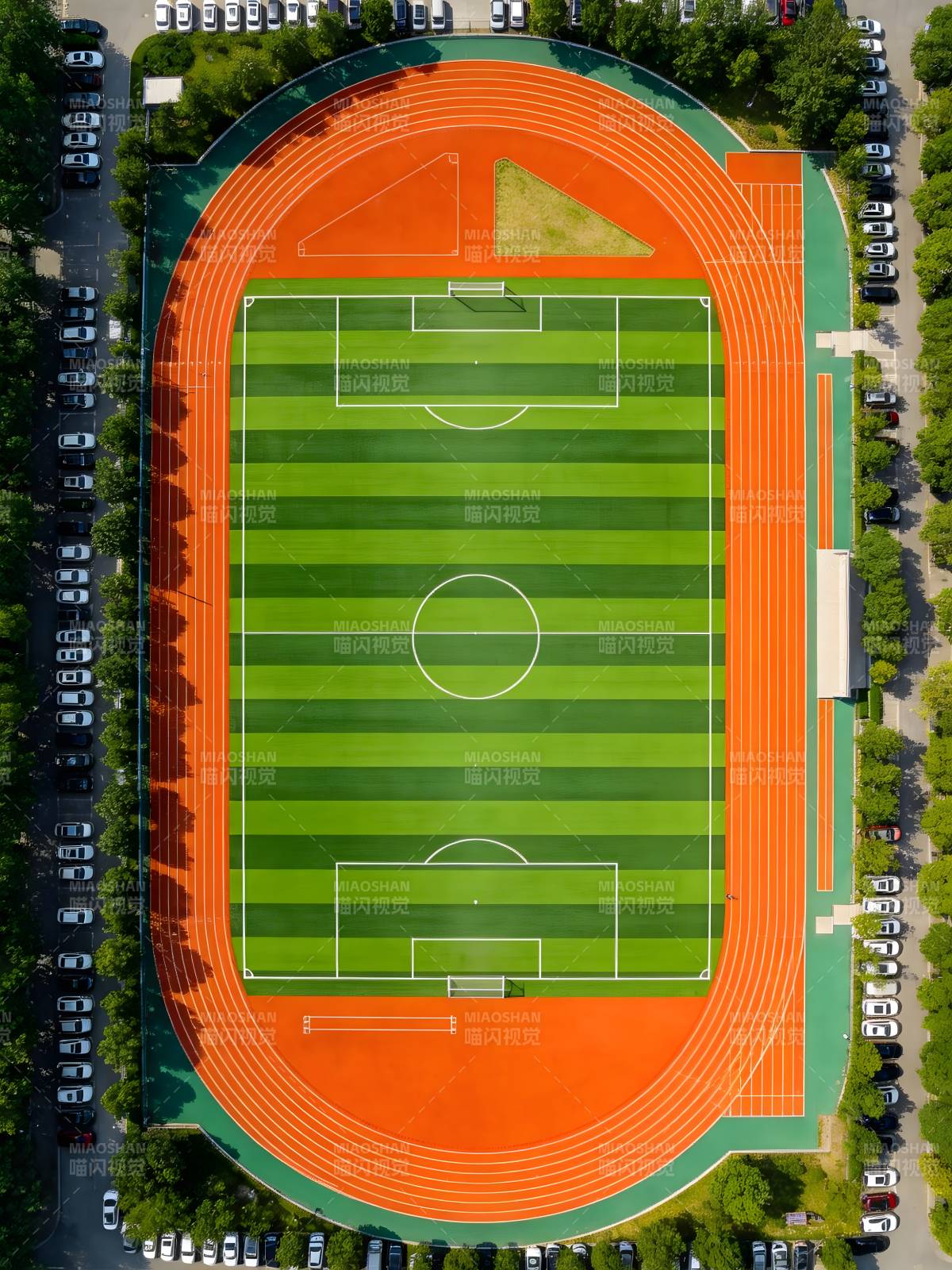 空中俯瞰体育场图片