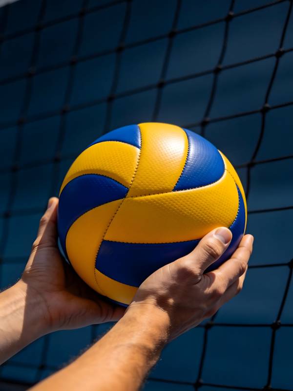 双手托举排球图片