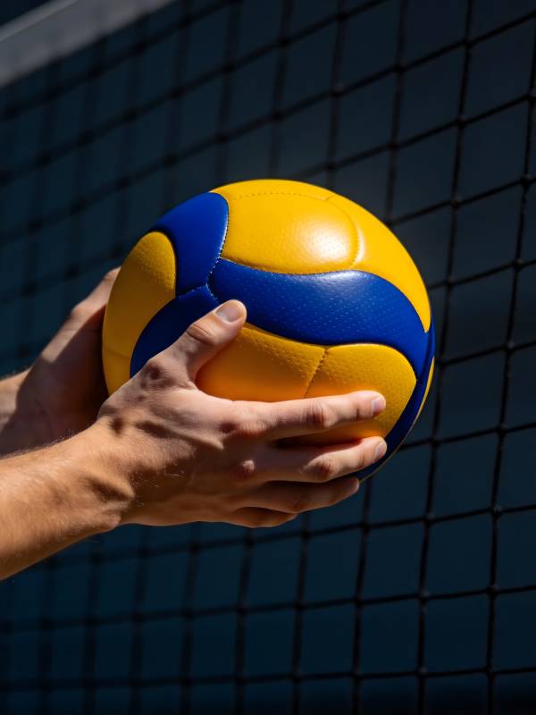 手握排球 准备发球图片