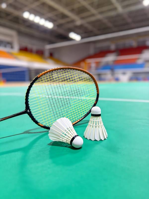 羽毛球拍与球图片