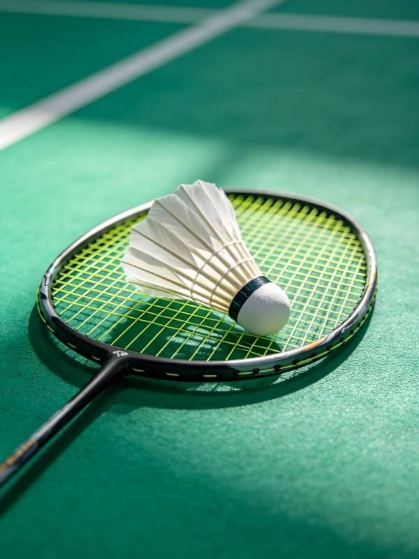 羽毛球拍与球图片