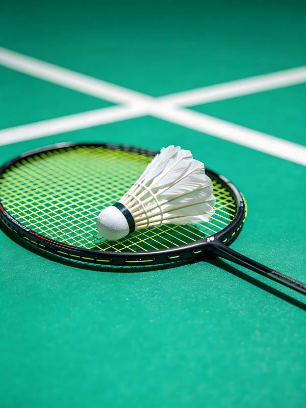 羽毛球拍与球图片