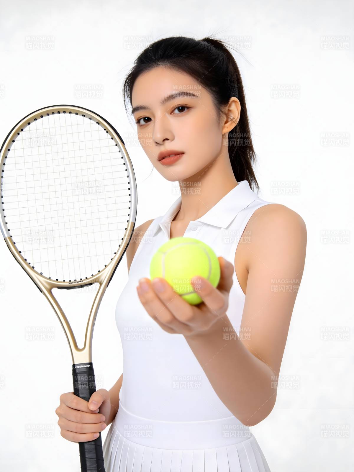 网球少女优雅瞬间图片