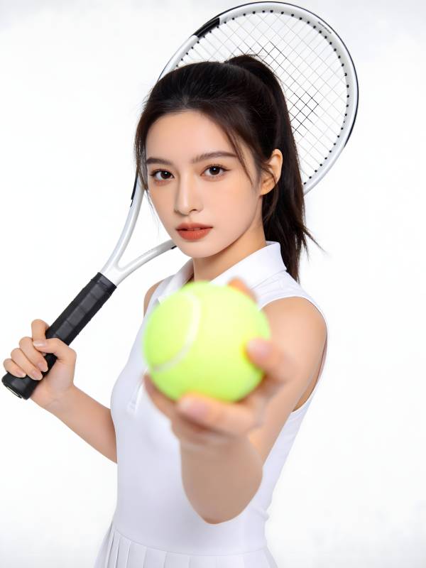 网球少女优雅瞬间图片