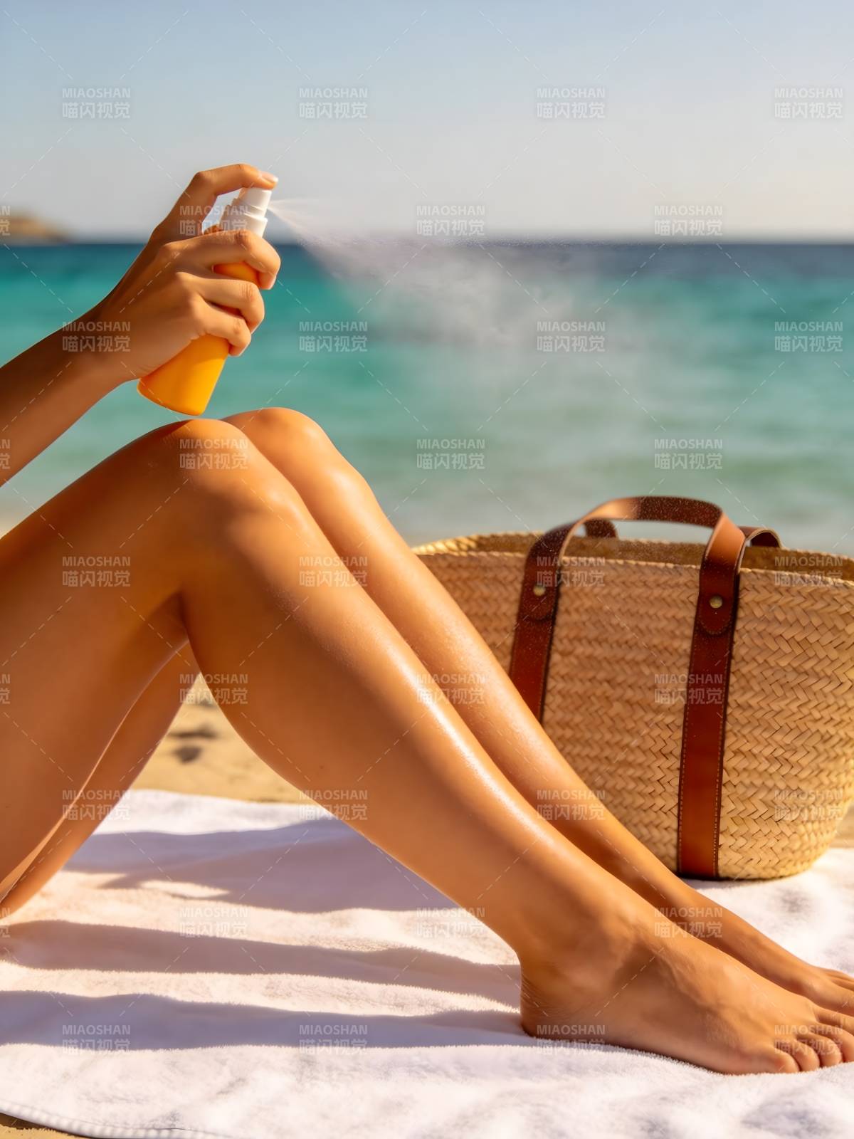 海滩防晒 惬意时光图片