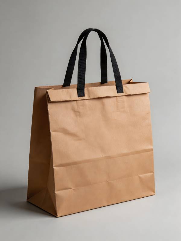 棕色纸袋 黑色提手图片