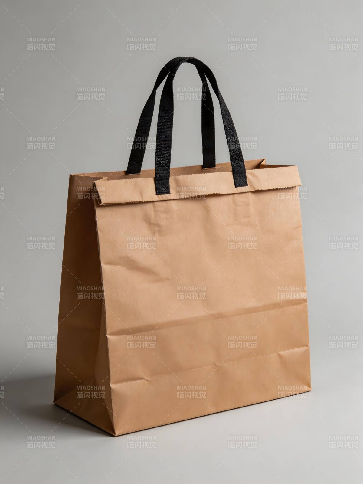棕色纸袋 黑色提手图片