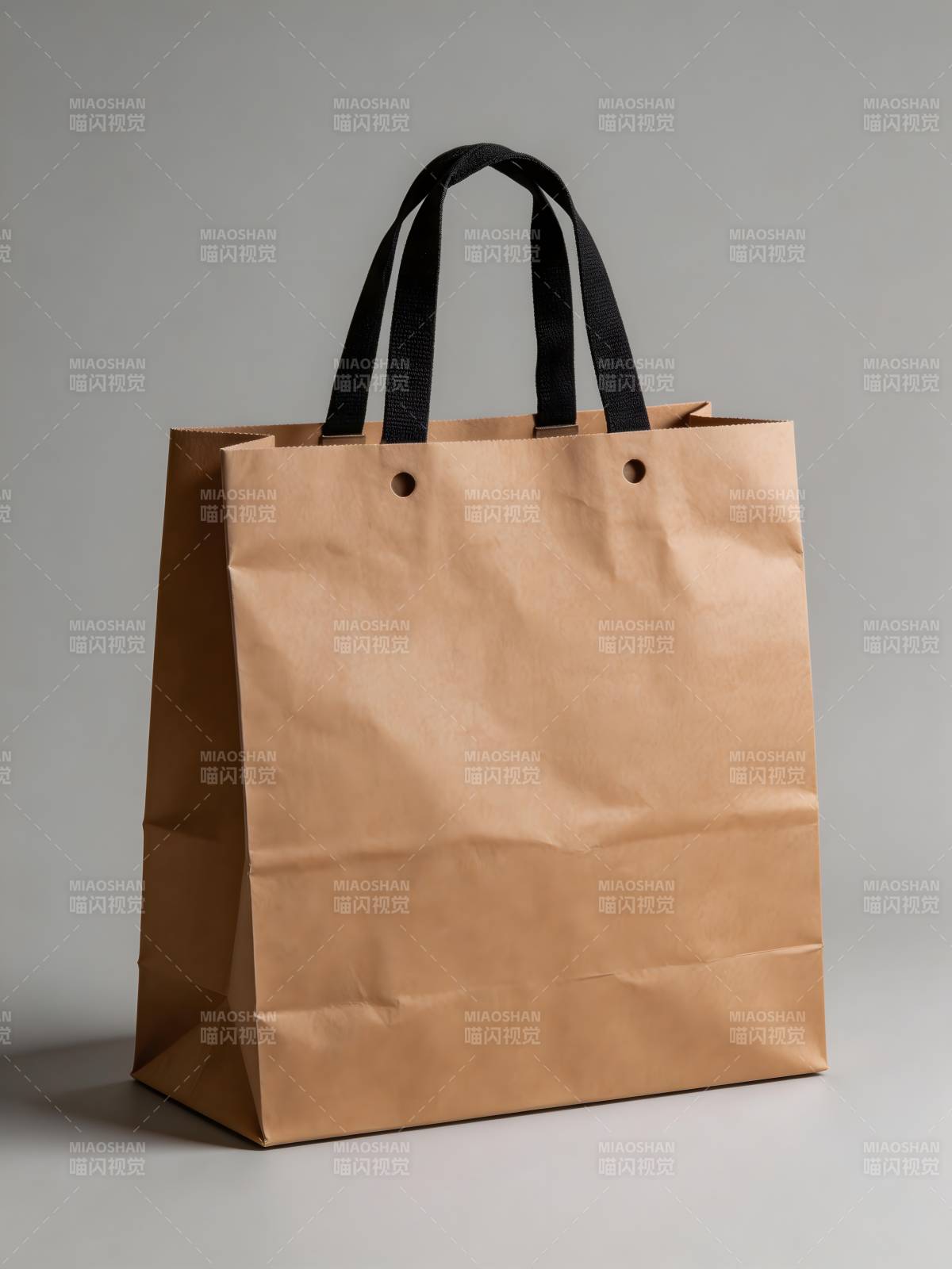 棕色纸袋 黑色提手图片