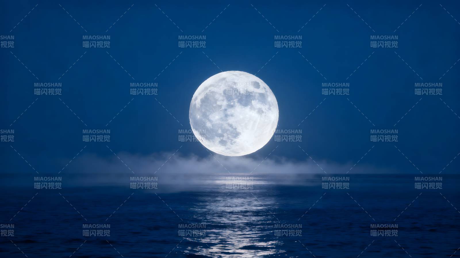 月升海面图片