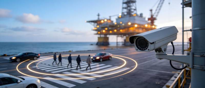 海上平台监控场景图片