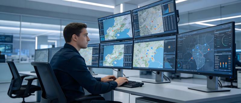 监控中心工作场景图片