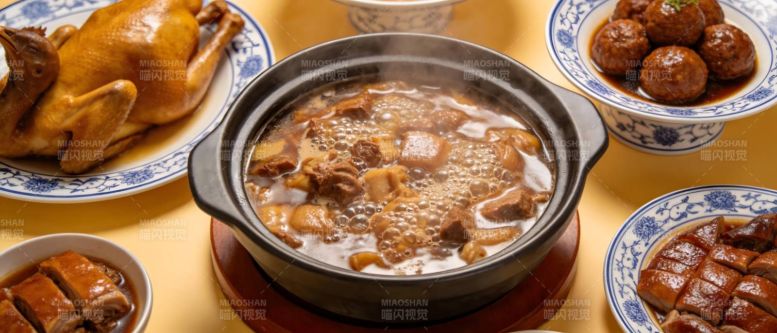 美味家常菜拼盘图片