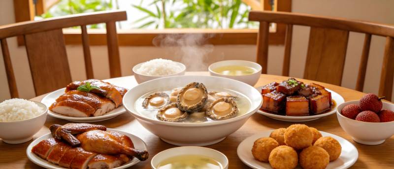 美味中式佳肴盛宴图片