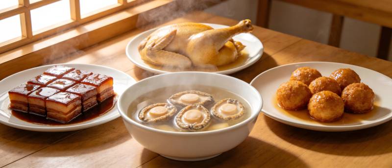 美味家常菜拼盘图片