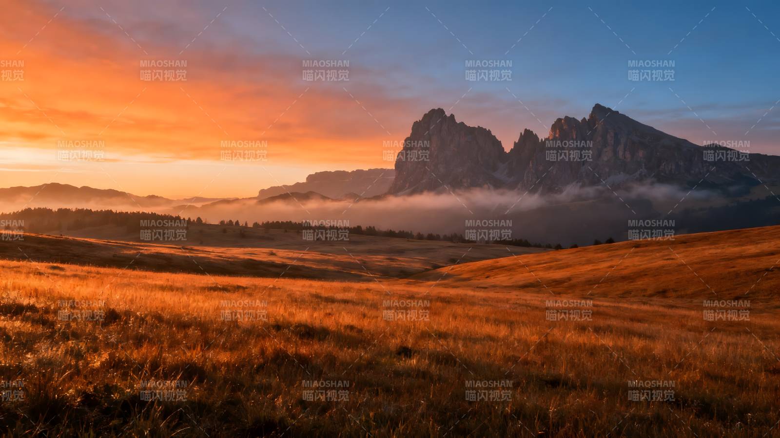 日出山野风光图片