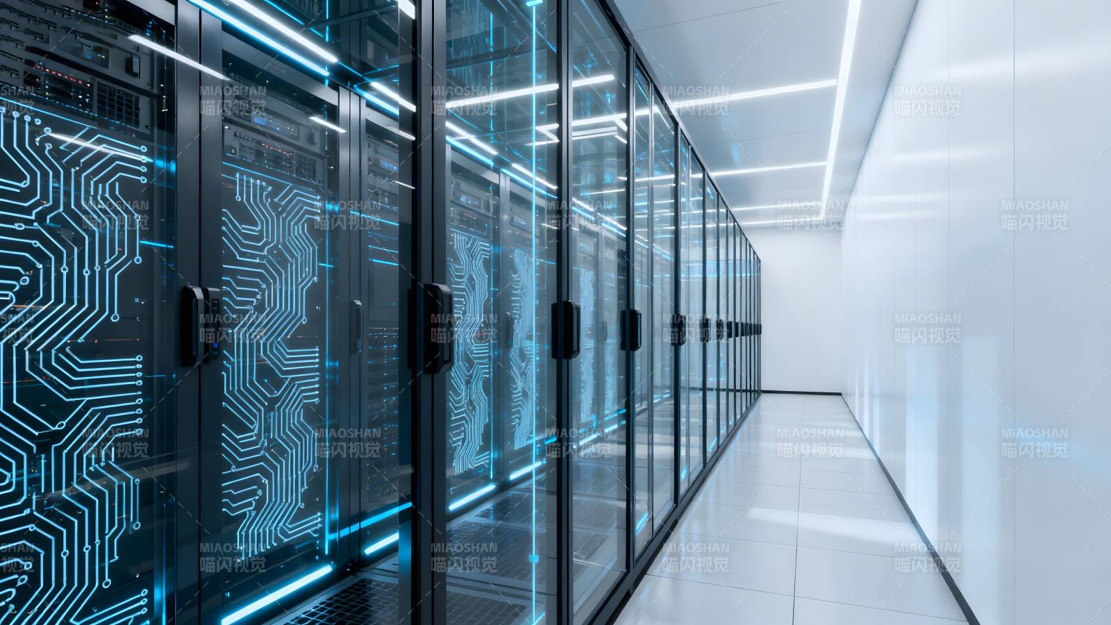 未来数据中心走廊图片