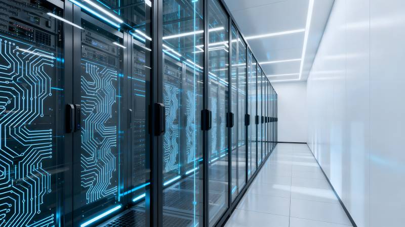 未来数据中心走廊图片