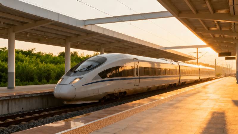 高铁停靠站台图片