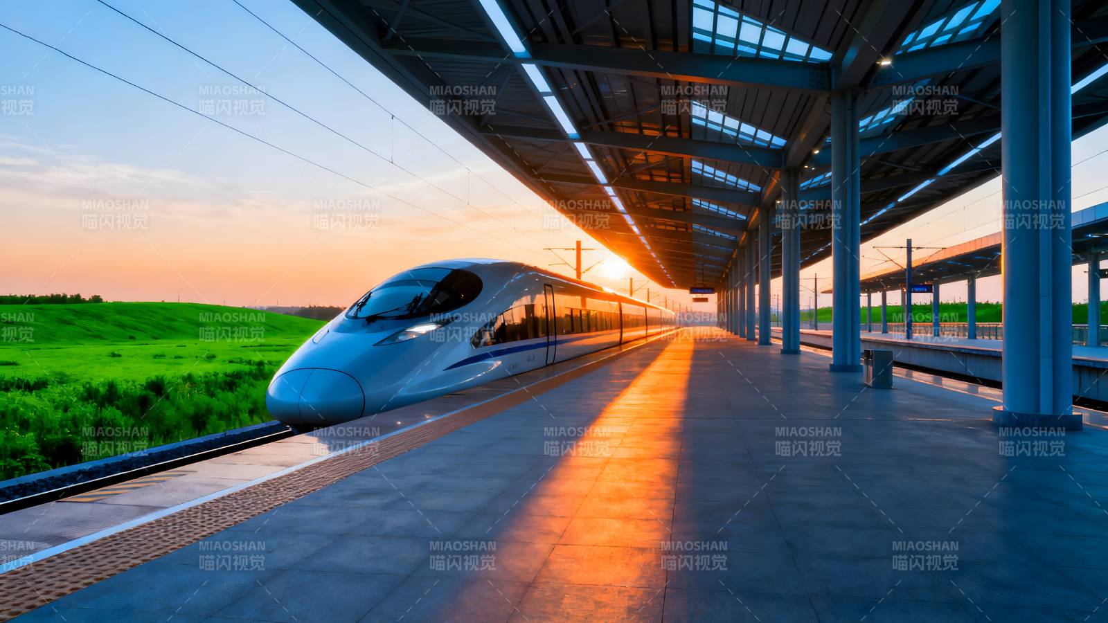 高铁驶入站台图片