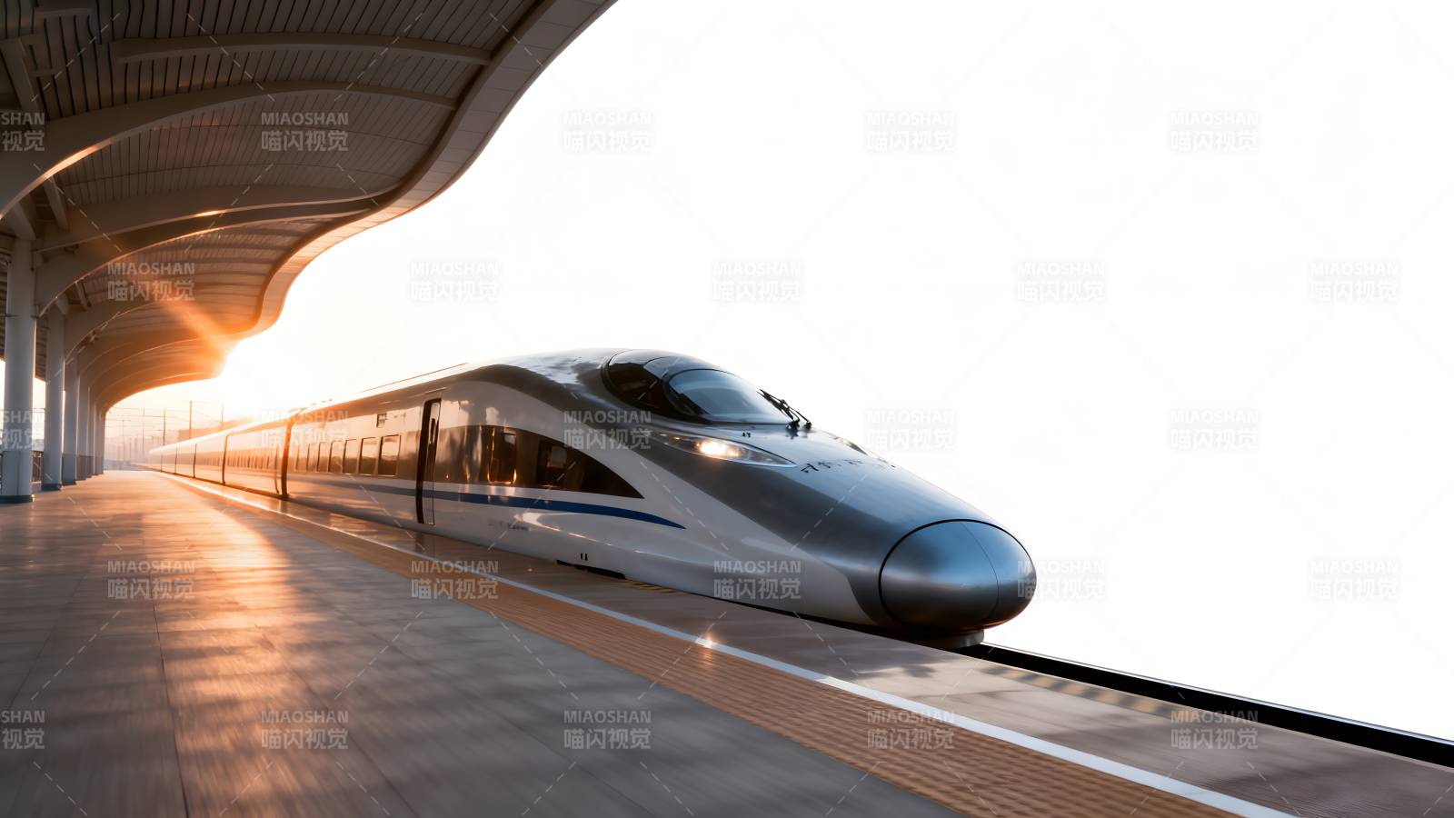 高速列车进站图片