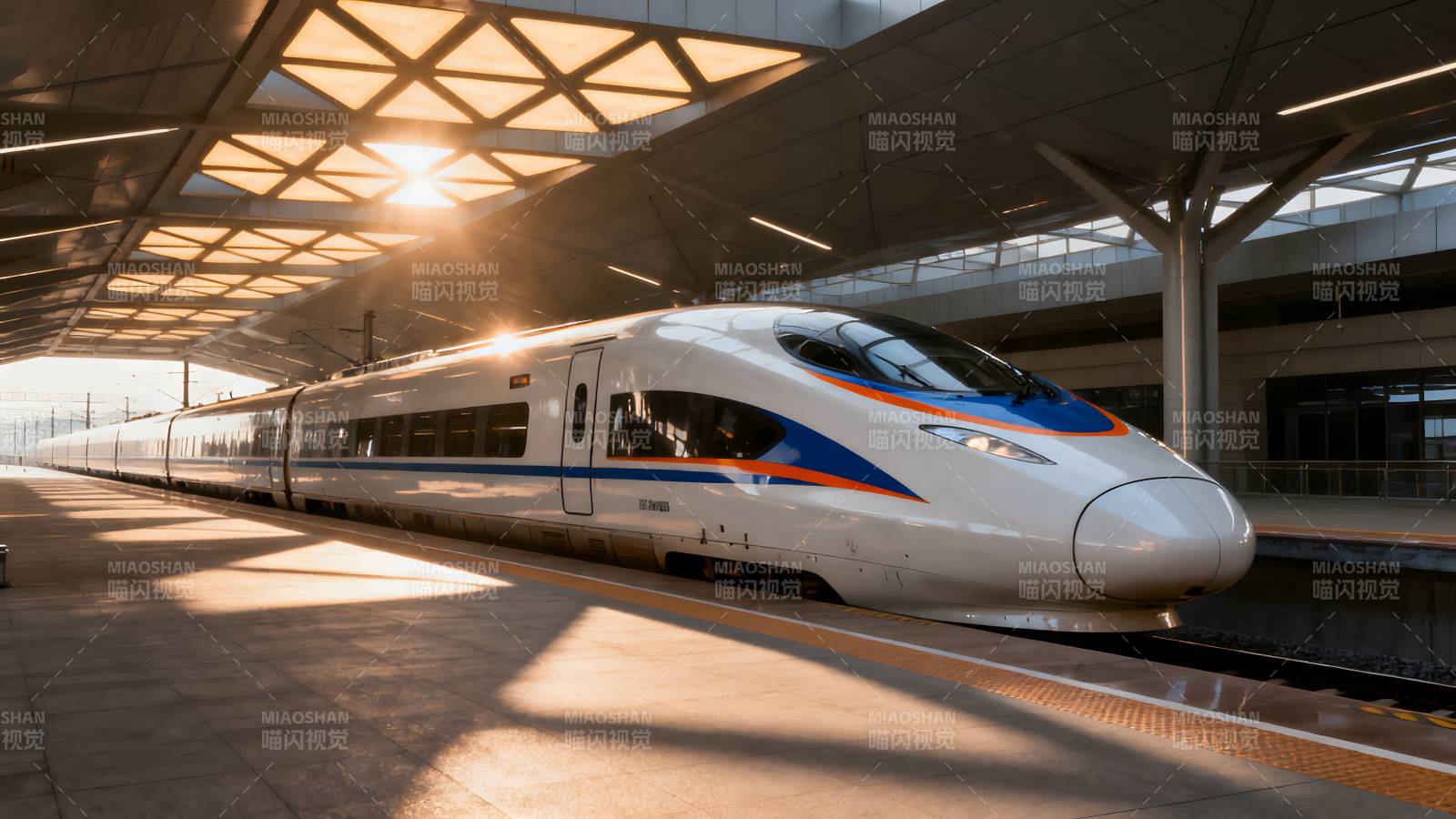 高铁停靠站台图片