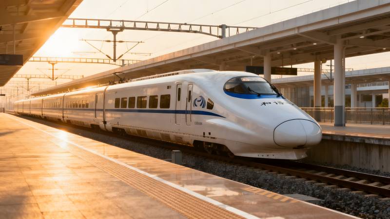 高铁停靠站台图片