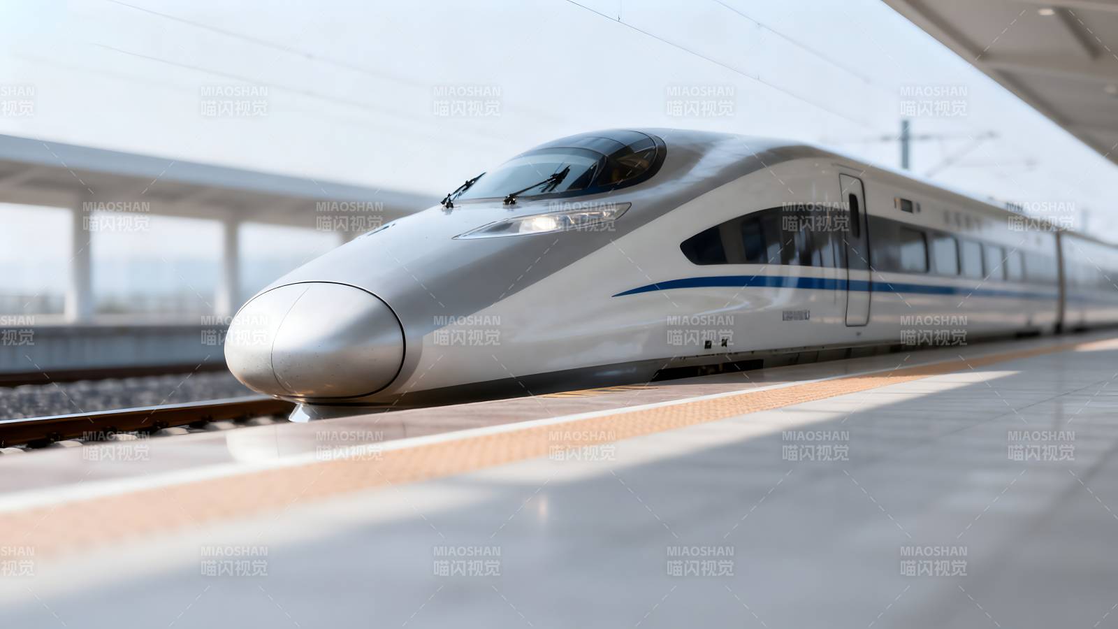 高速列车进站图片