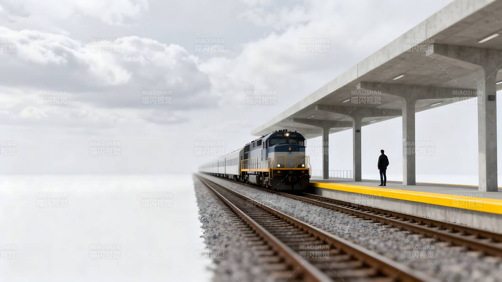 站台列车驶来图片