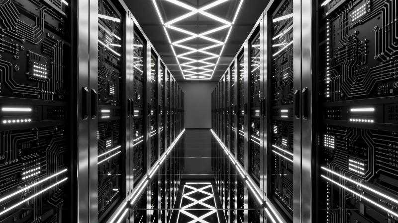 未来数据中心走廊图片