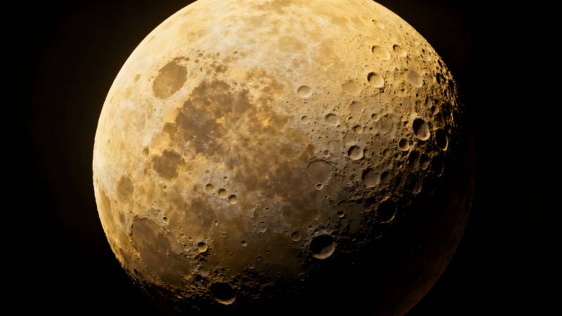 月球表面特写图片