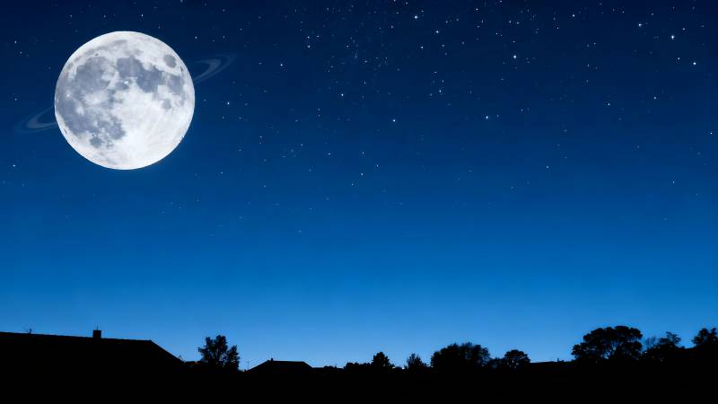 明月照夜空图片