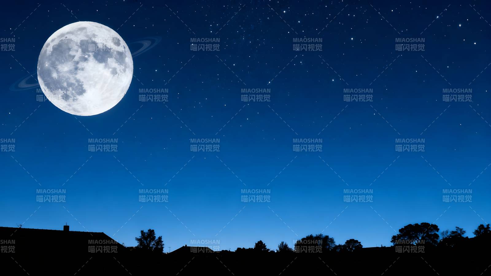 明月照夜空图片