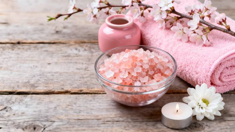 樱花浴盐静谧时光图片