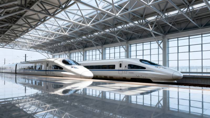 现代高铁站内景图片