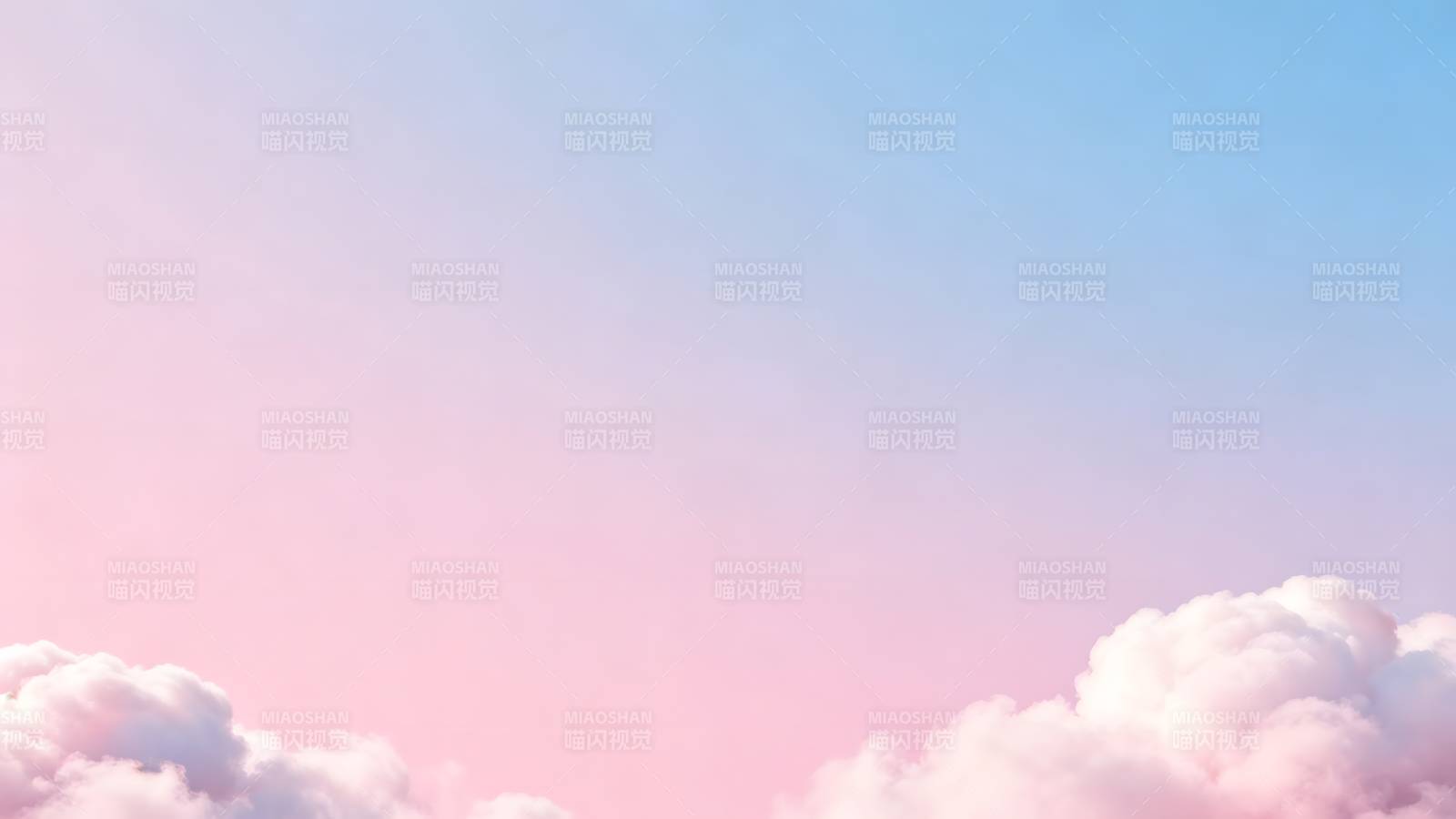 粉蓝渐变云天图片