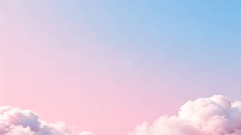 粉蓝渐变云天图片