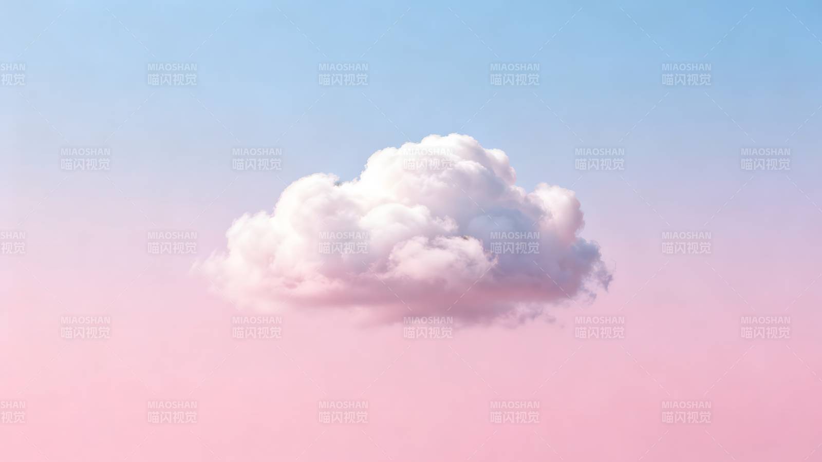 粉蓝天空云朵图片