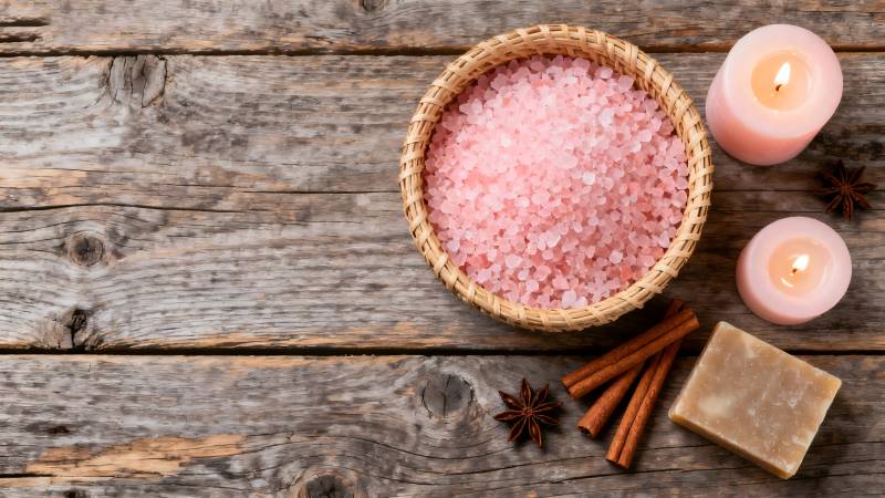 天然浴盐香氛组合图片