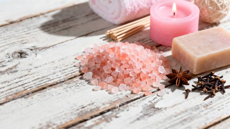 香薰盐浴静谧时光图片