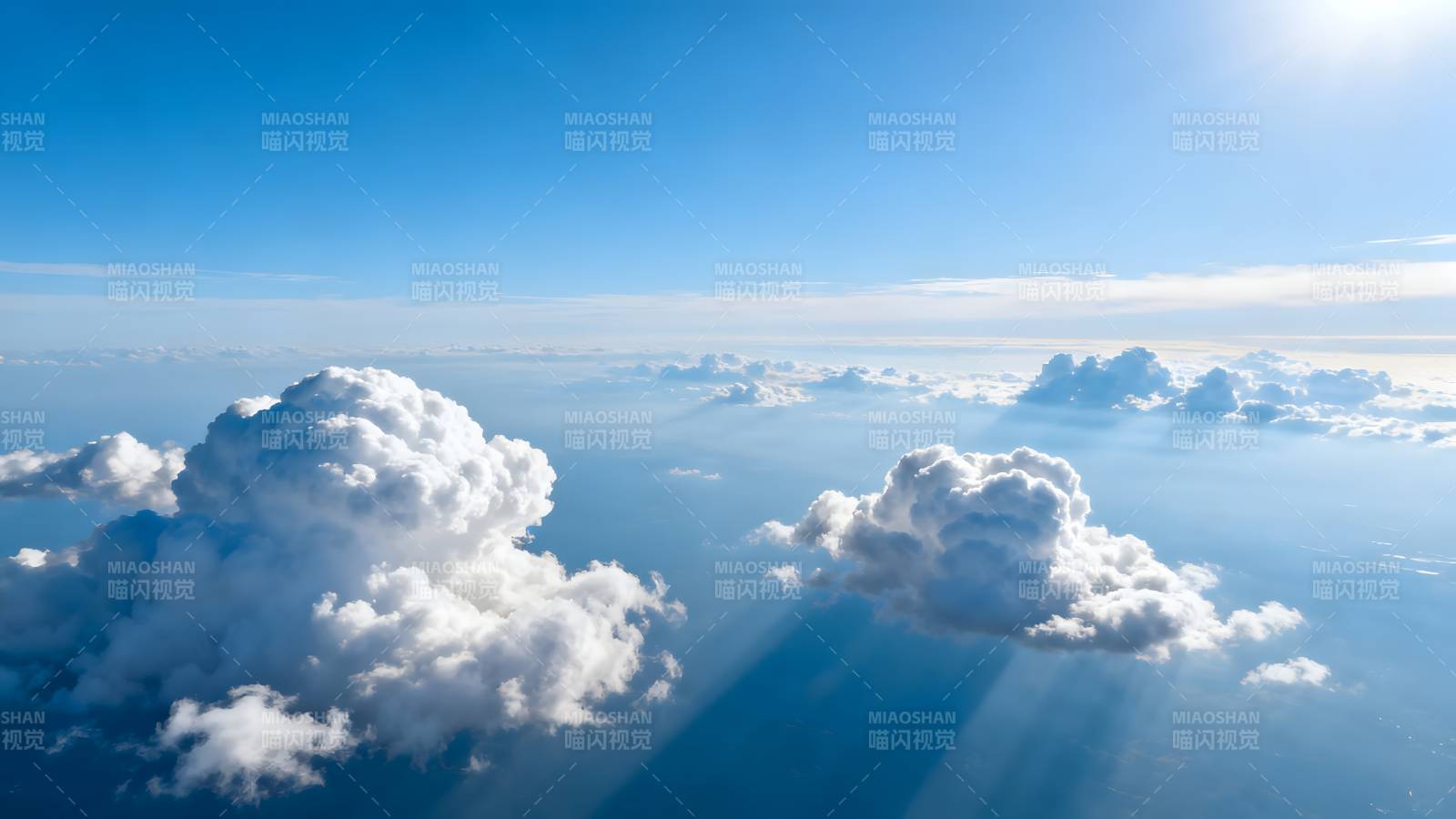 蓝天白云之上图片