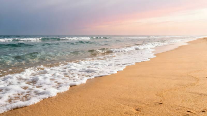 海边日落美景图片