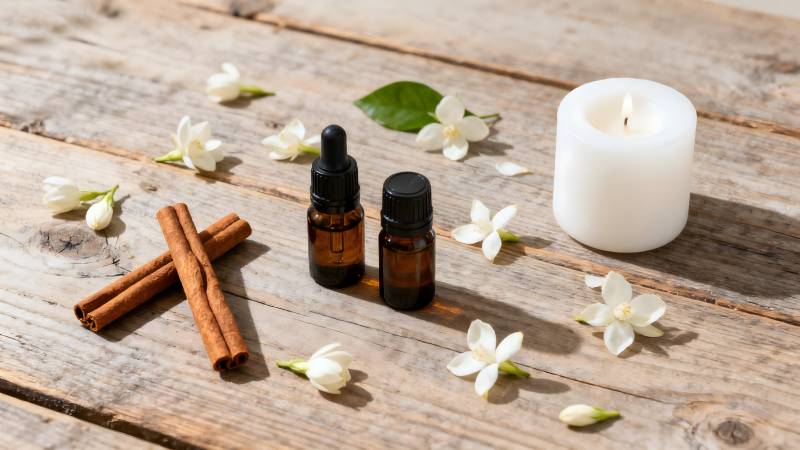 香薰精油静物图图片