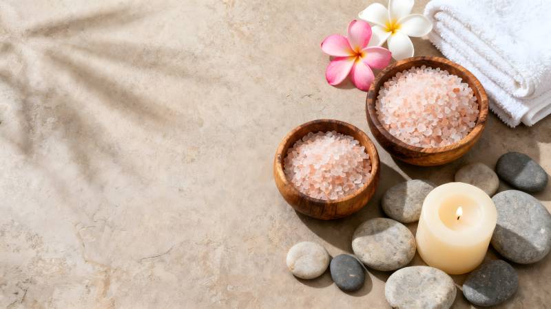 温泉疗养静谧时光图片